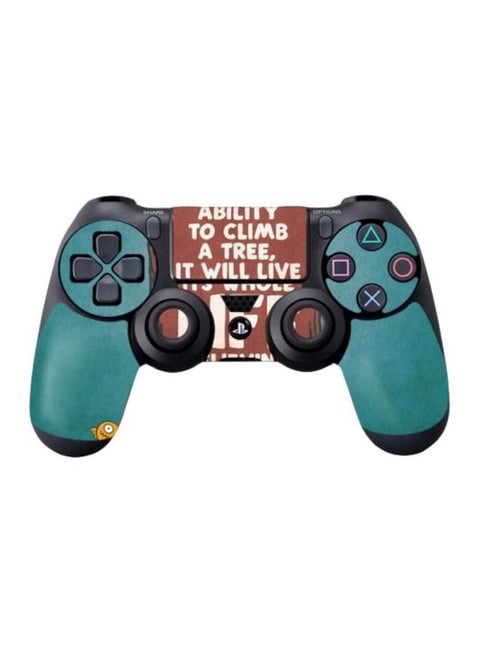 Printed Skin Sticker For DUALSHOCK 4 Wireless Controller - Brown/Blue/White