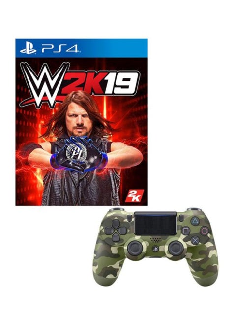 WWE 2K19 (Intl Version) With DualShock 4 Wireless Controller - Fighting - PlayStation 4 (PS4)