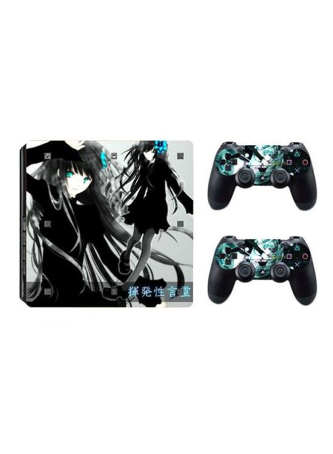Anime Print Skin For PlayStation 4 Slim Console And Controller