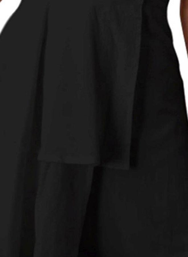 فستان ذو رقبة مربعة أسود - Image 3