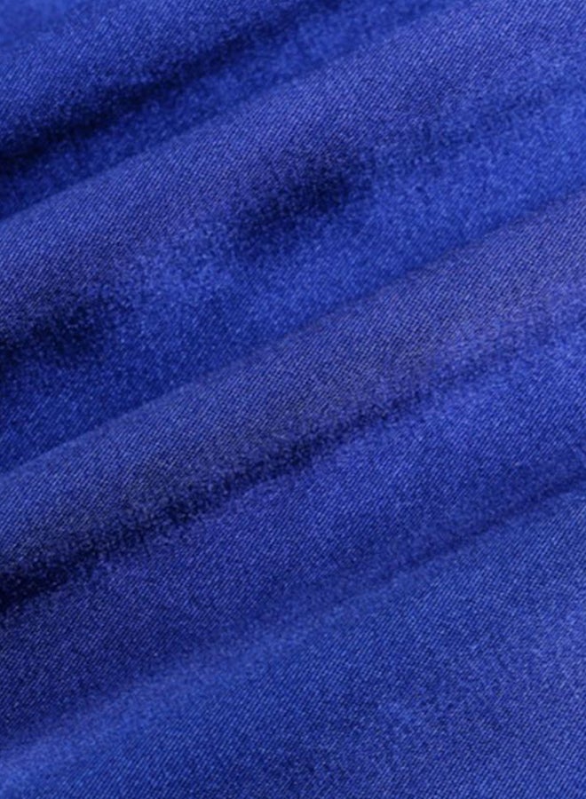 Cowl Slit Dress Blue  - Image 2