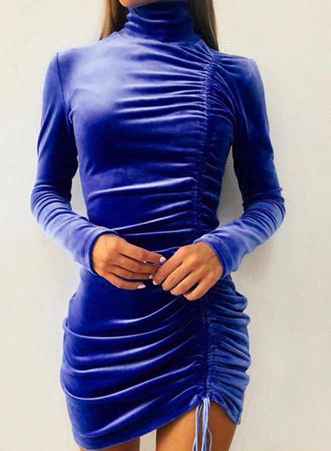 Bodycon Mini Dress Royal Blue - Image 5