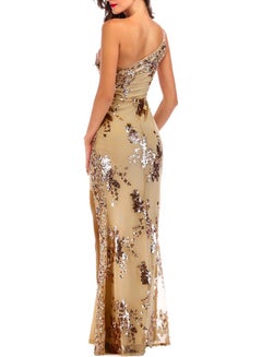 Generic Backless Sequins Dress Beige/Gold  - Image 2