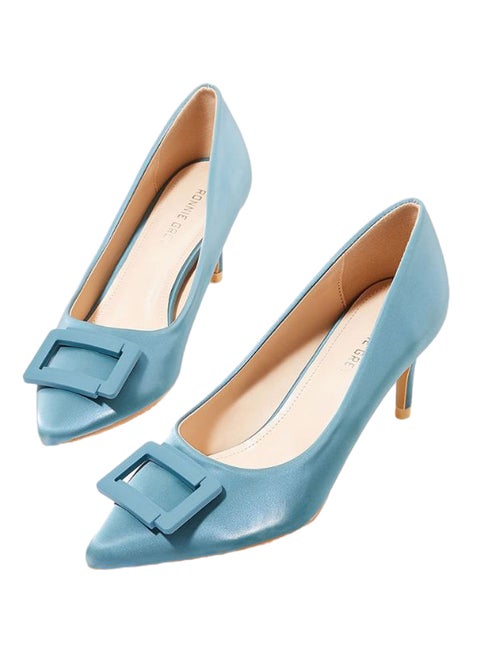 Elegant Pointed Slip-On Pumps Blue