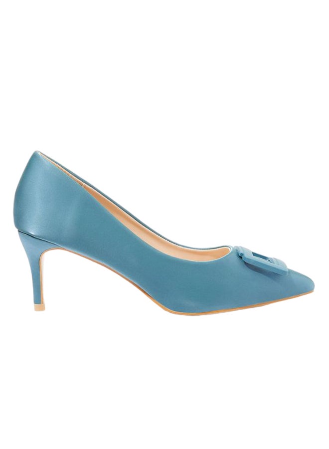 Elegant Pointed Slip-On Pumps Blue