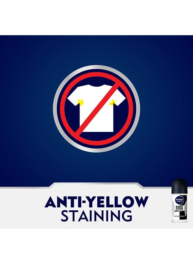 Nivea MEN Black And White Invisible Original, Antiperspirant, Roll-On 2 x 50ml - Image 3