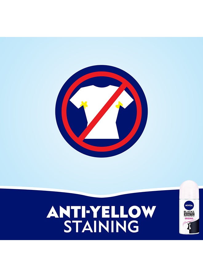 نيفيا مضاد تعرق أصلي للنساء بلاك اند وايت ببكرة دوارة بدون آثر 2 x 50ملليلتر - Image 4