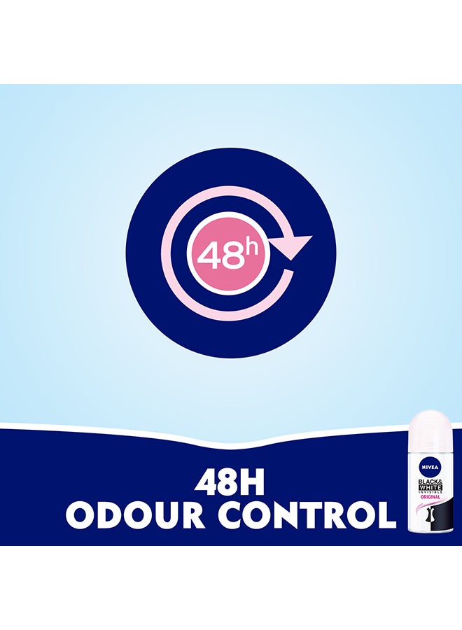 نيفيا مضاد تعرق أصلي للنساء بلاك اند وايت ببكرة دوارة بدون آثر 2 x 50ملليلتر - Image 5