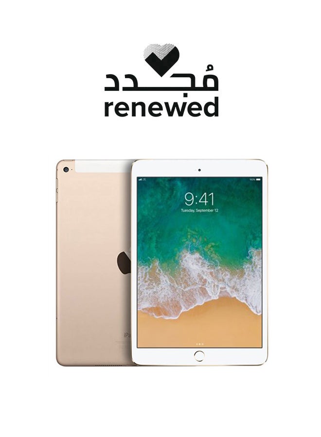 ابل  مُجدد - جهاز آي باد آير 2 بشاشة مقاس 9.7 بوصات وذاكرة سعة 128 جيجابايت ويدعم تقنيتي الواي فاي و4G مع تطبيق فيس تايم، لون ذهبي - Image 1