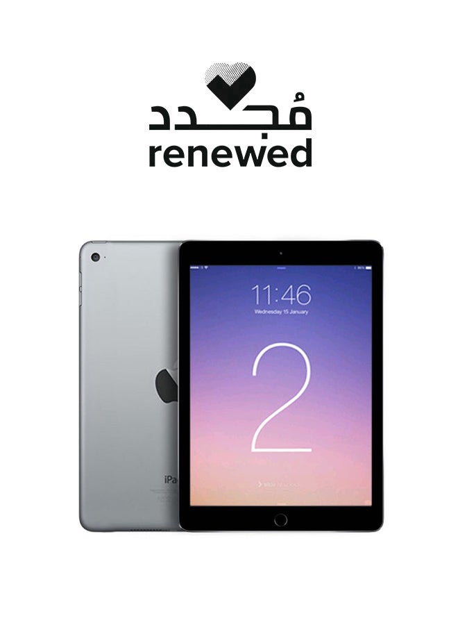 ابل  مُجدد - جهاز آي باد آير 2 بشاشة مقاس 9.7 بوصات وذاكرة سعة 64 جيجابايت ويدعم تقنيتي الواي فاي و4G مع تطبيق فيس تايم، لون رمادي فلكي - Image 1