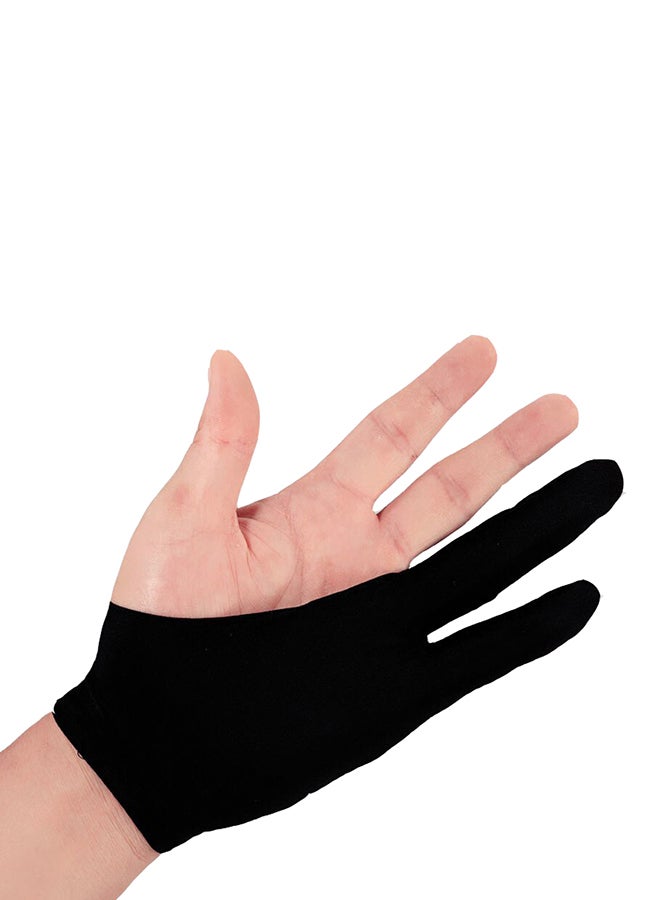 Artist Anti-Fouling Lycra Drawing Glove For Drawing Tablet Display Black