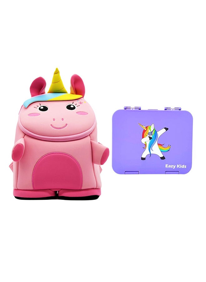 3D Unicorn Design Bento Lunch Box With Backpack - v1597126494/N28768182A_1