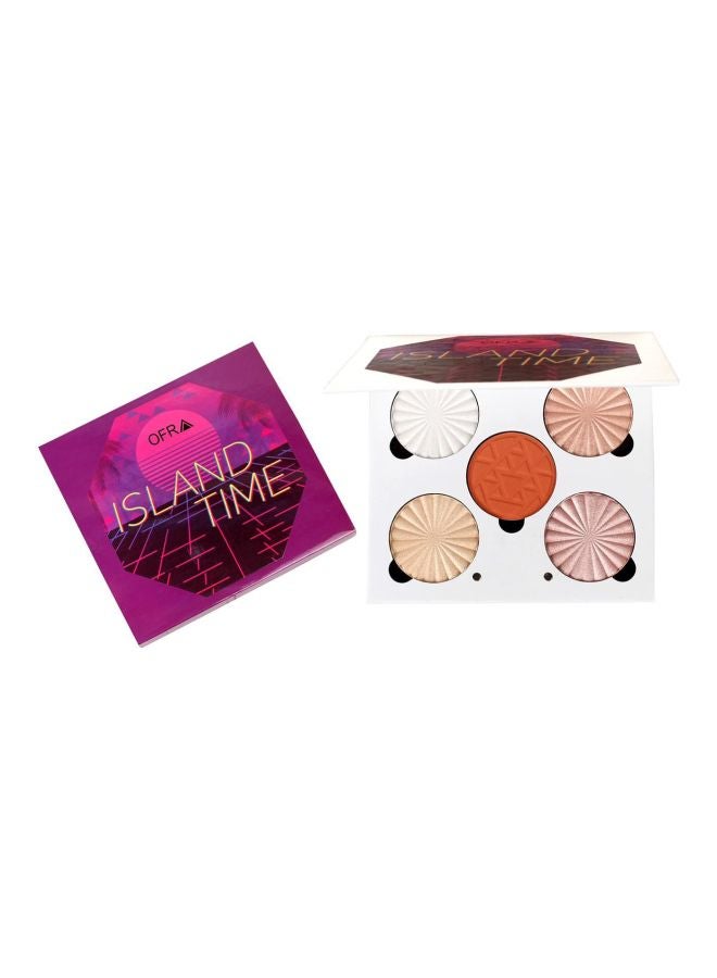 OFRA - Island Time Highlighter And Blusher Palette Brown/Orange/White - Image 1