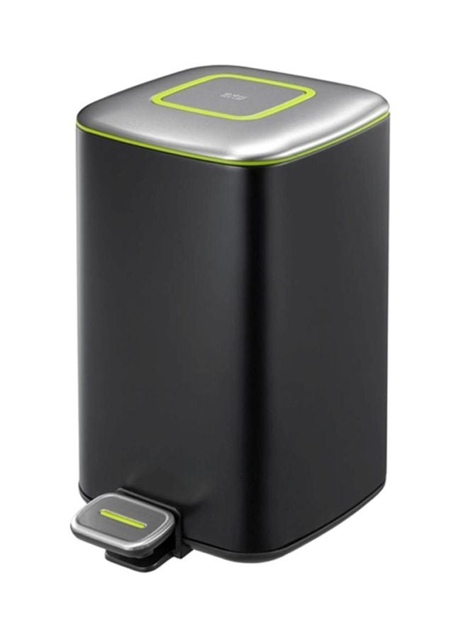 EKO Step Trash Can With Lid Black/Silver 6Liters  - Image 1