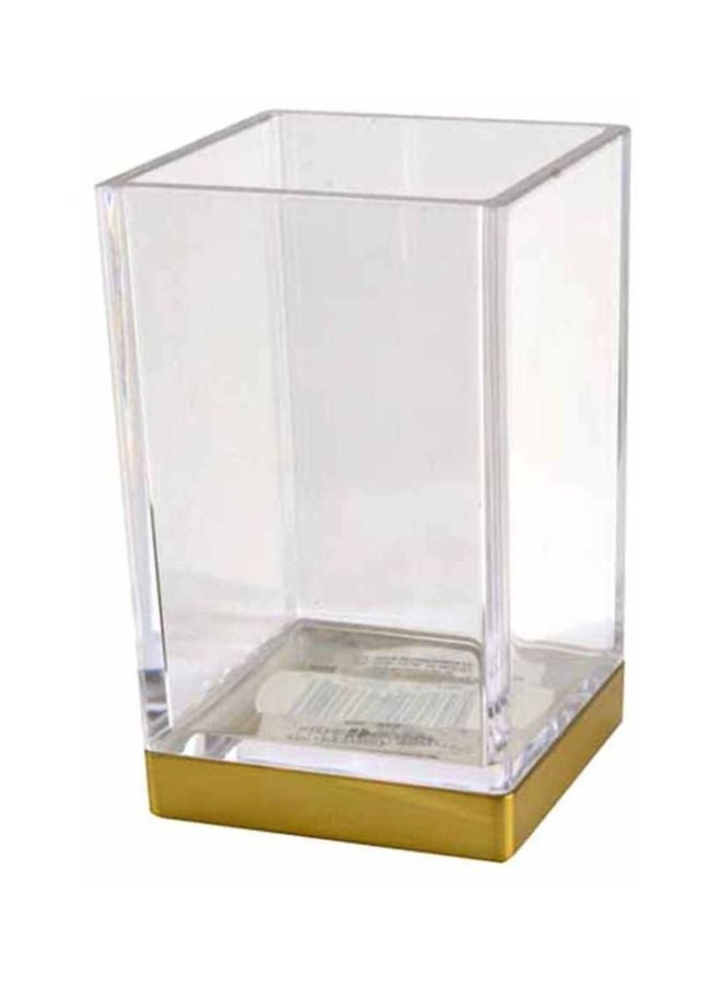 Vanity Tumbler Clear/Gold 6.4x10.2x6.4inch