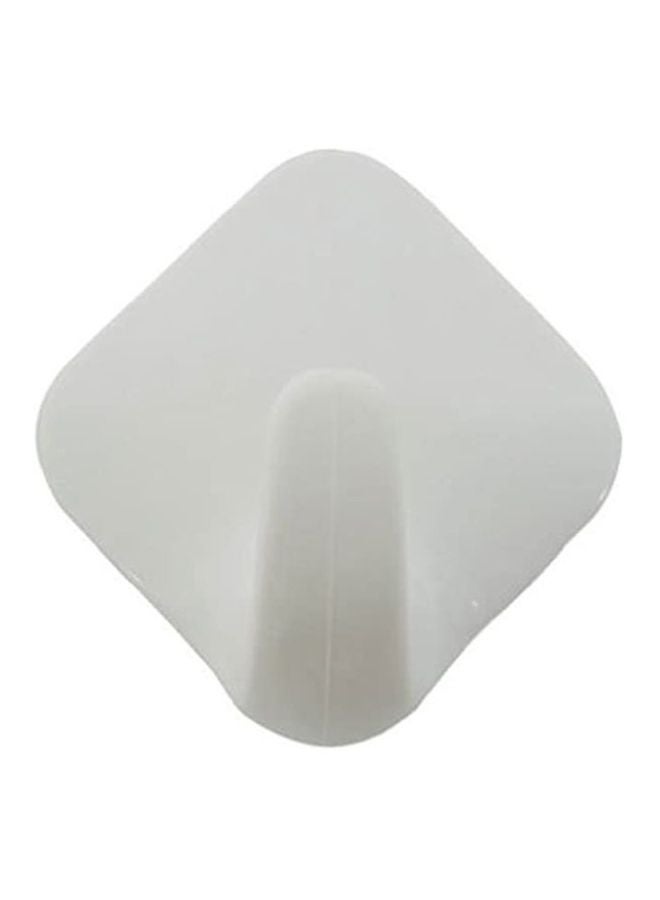 إنترديزاين - طقم علاقات لصق ذاتي - 4 قطع أبيض 1.81x3.62x4.88بوصة - Image 1