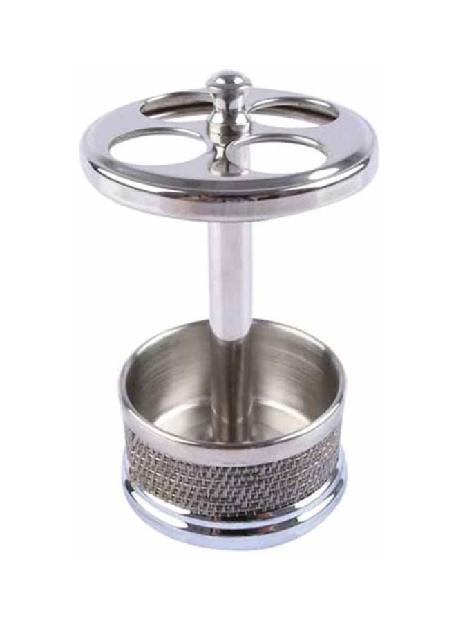 InterDesign Toothbrush Holder Silver 0.89x3.46x7.48inch