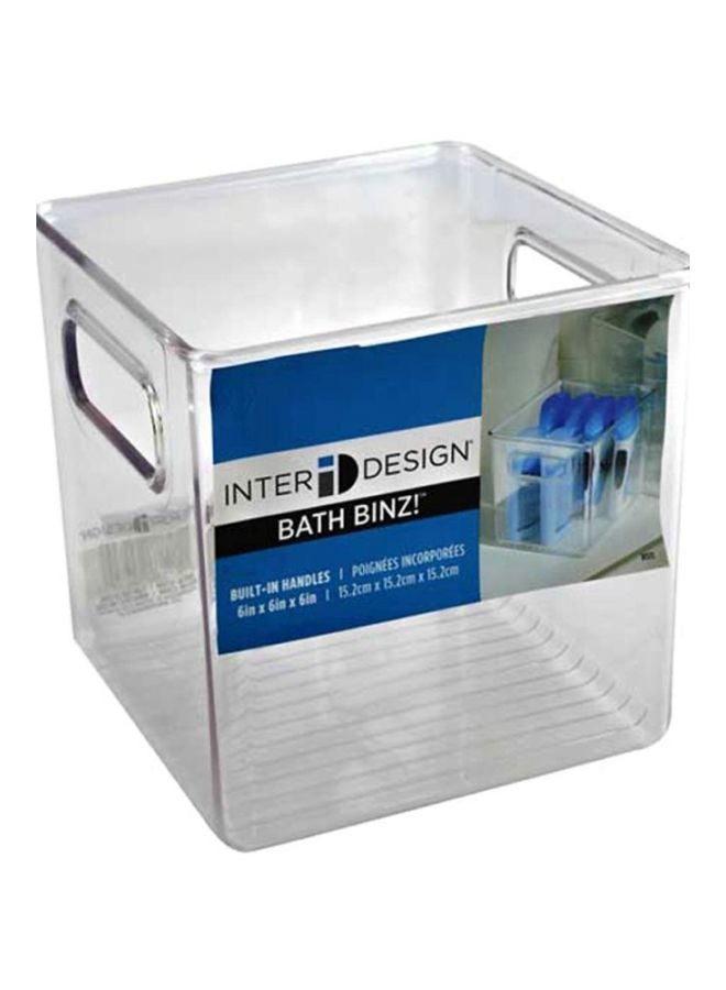 InterDesign - Linus Bath Organizer Clear 6x6x6inch - Image 1