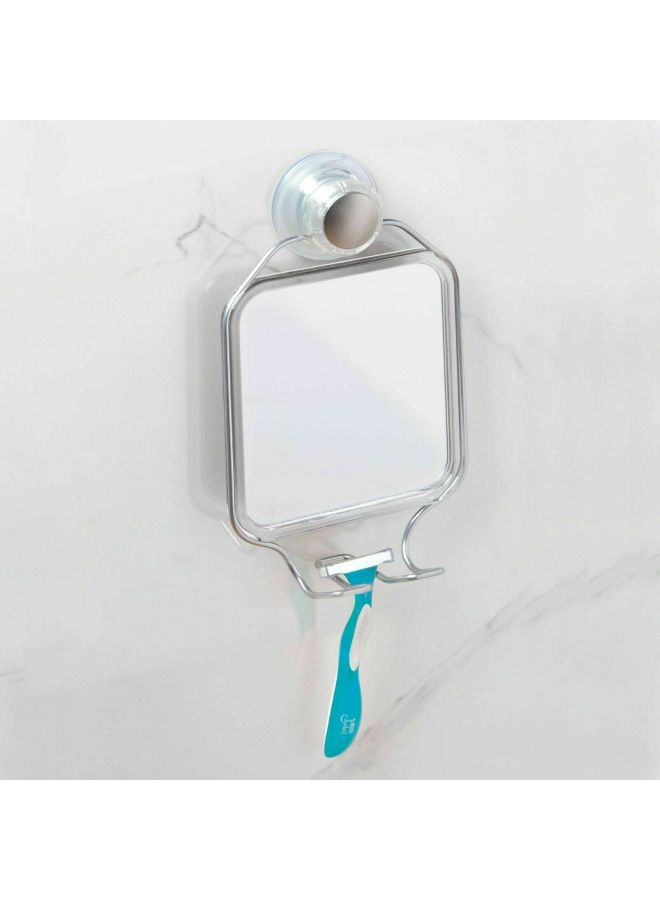 InterDesign - Turn-N-Lock Suction Mirror Silver 5.85 x 2.75 x 10.5inch - Image 1