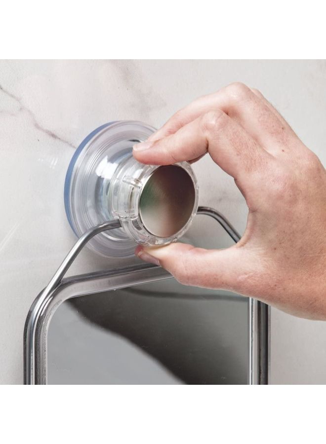 InterDesign - Turn-N-Lock Suction Mirror Silver 5.85 x 2.75 x 10.5inch - Image 1