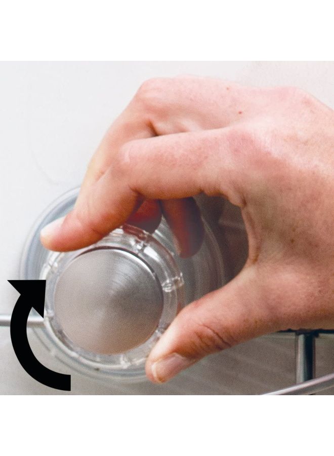 InterDesign - Turn-N-Lock Suction Mirror Silver 5.85 x 2.75 x 10.5inch - Image 1