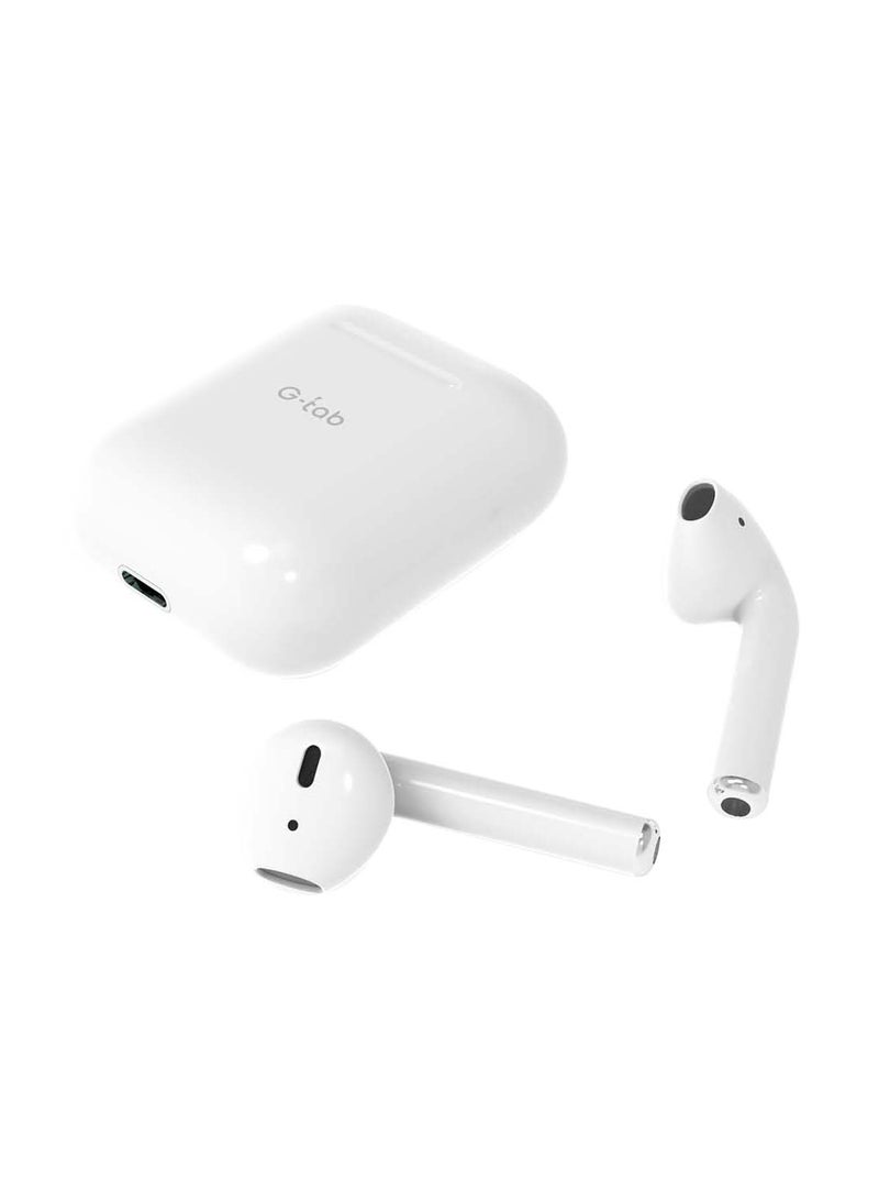 G-Tab TW3 Pro In-Ear Headphones With Charging Case White - Image 2