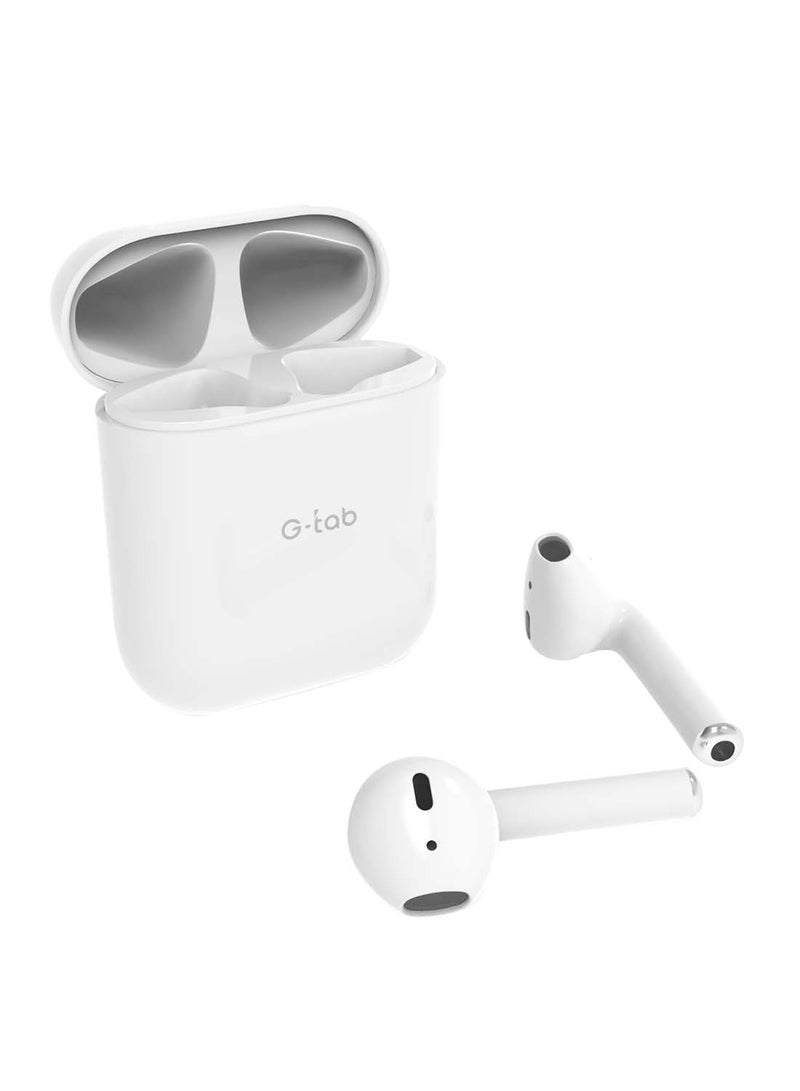 G-Tab TW3 Pro In-Ear Headphones With Charging Case White - Image 3