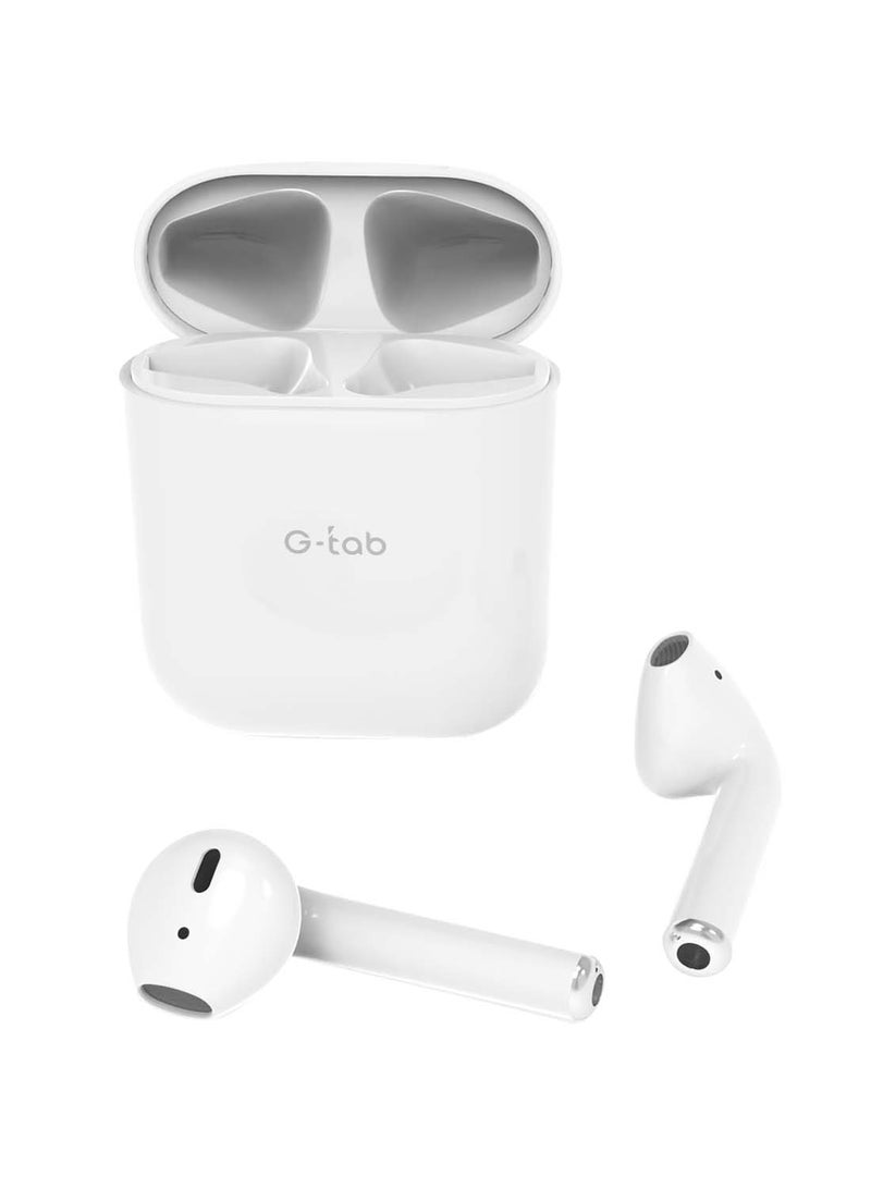 G-Tab TW3 Pro In-Ear Headphones With Charging Case White - Image 4