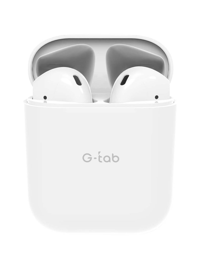 G-Tab TW3 Pro In-Ear Headphones With Charging Case White - Image 5