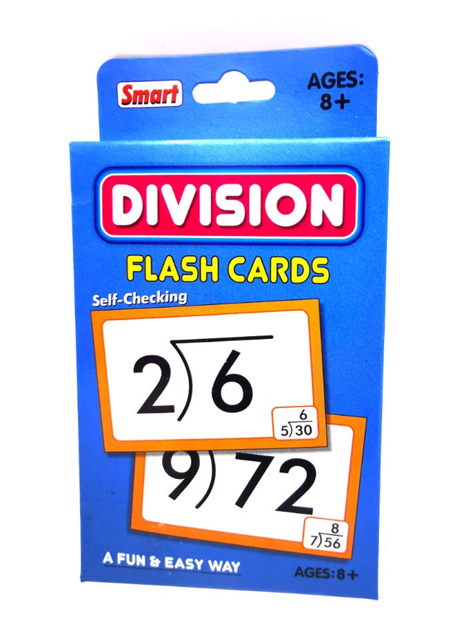 Smart 40-Piece Learning Division Flash Cards Set 14 x 8.5cm  - Image 1
