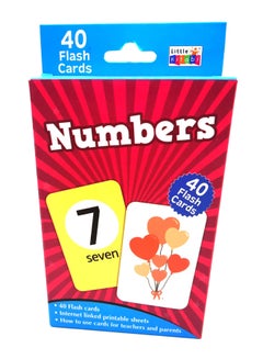 40-Piece Colourful Numbers Learning Flash Cards Set 14 x 8.5cm - v1597131220/N39676540A_1