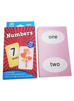 40-Piece Colourful Numbers Learning Flash Cards Set 14 x 8.5cm - v1597131220/N39676540A_2