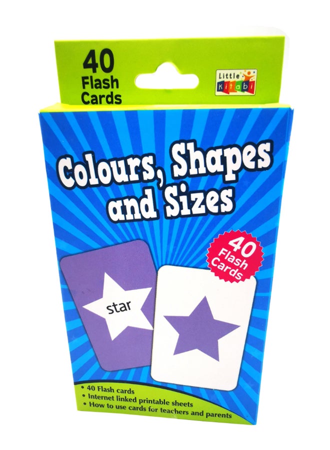 40-Piece Learning Colours Shapes And Sizes Flash Cards Set 14 x 8.5cm - v1597131220/N39676541A_1