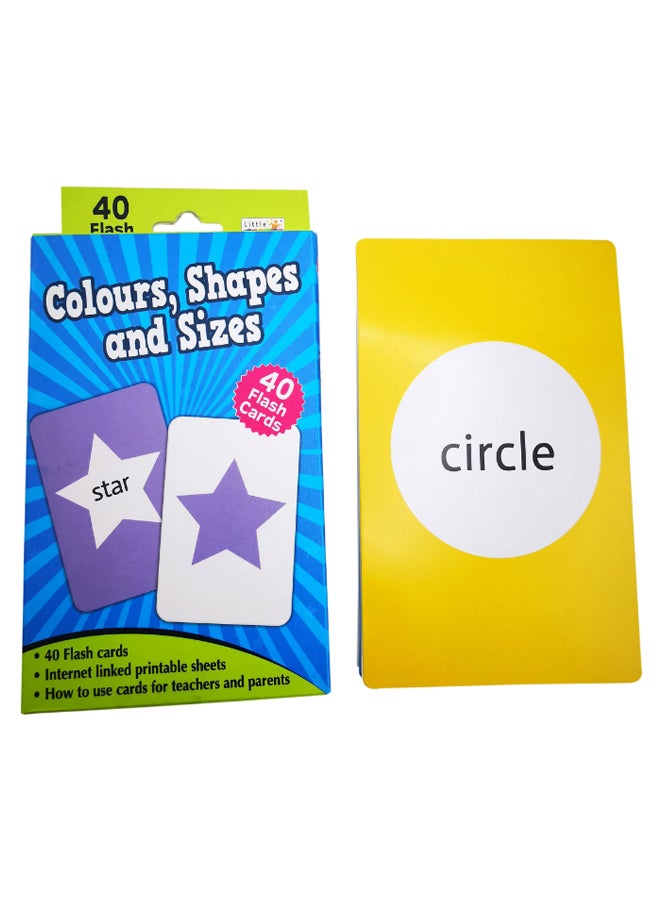 40-Piece Learning Colours Shapes And Sizes Flash Cards Set 14 x 8.5cm - v1597131220/N39676541A_2