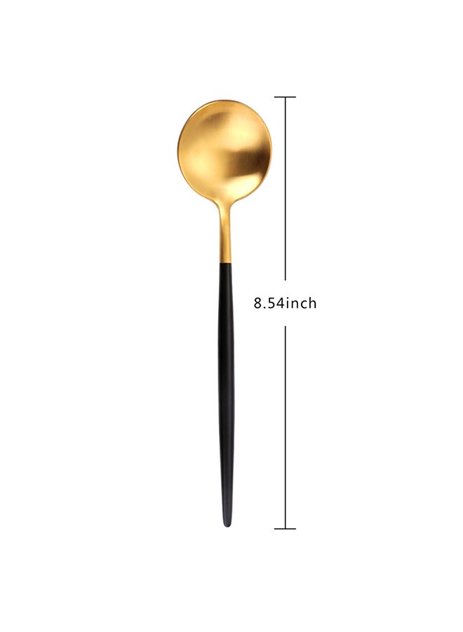TD HOME 6-Piece Spoon Set Black / Gold 16.5x26x3.5centimeter  - Image 2