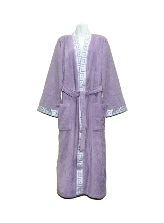 سينورز رداء استحمام مخملي جاكار أرجواني Small - Image 1