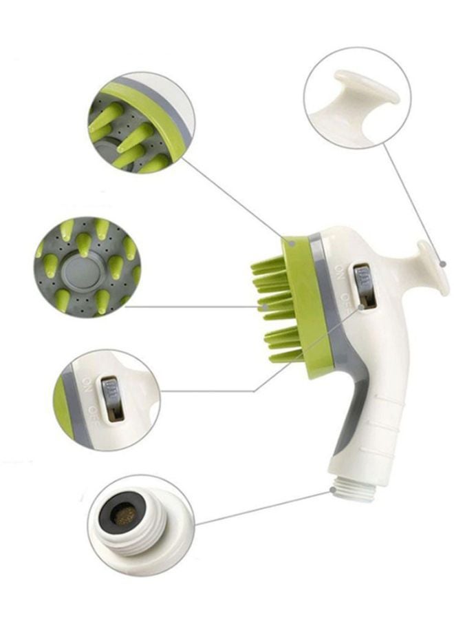 UNIVERSAL Water Sprayer Massager Head White/Green 13x7x8cm - Image 3