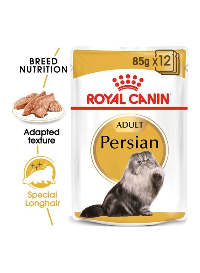ROYAL CANIN Feline Breed Nutrition Persian Wet Food Pouches 85g Pack Of 12 85grams  - Image 2