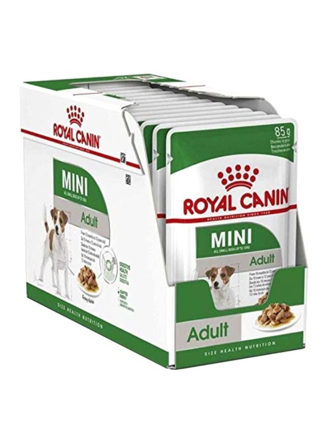 ROYAL CANIN 12-Piece Mini Adult Food Pouch Brown 12x85grams - Image 2