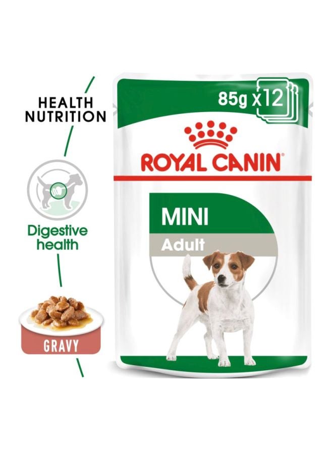 ROYAL CANIN 12-Piece Mini Adult Food Pouch Brown 12x85grams - Image 3