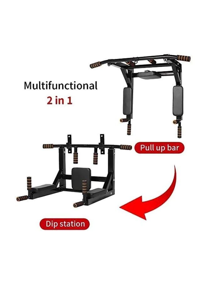 Max Strength - Aluminum 2-In-1 Multifunctional Horizontal Wall Mounted Pull Up Bar 77x74x10.5cm - Image 1
