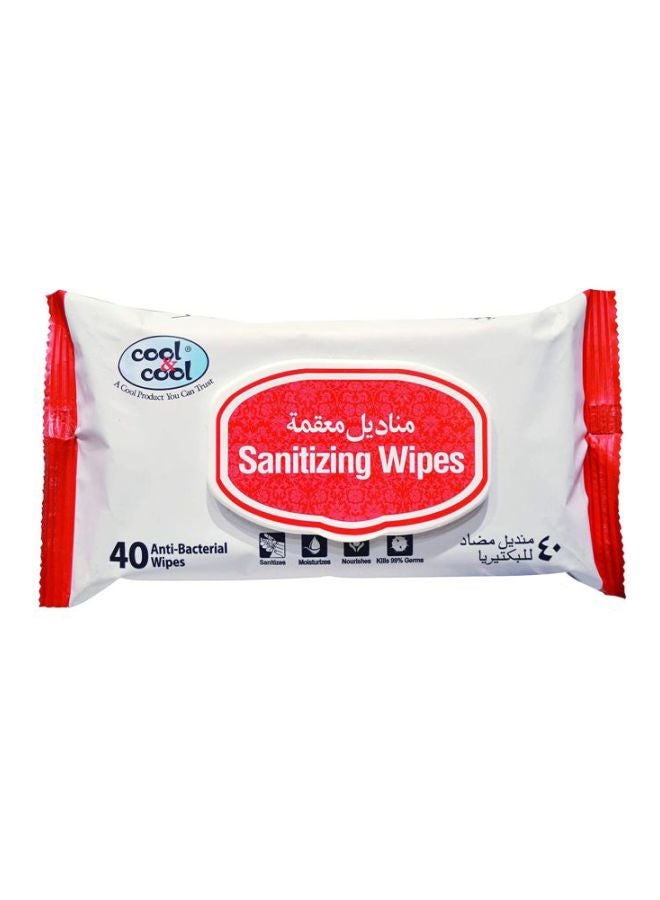 كول اند كول مناديل مبللة مضادة للبكتيريا، مجموعة بها 6 عبوات تحتوي على  40 قطعة - Image 2