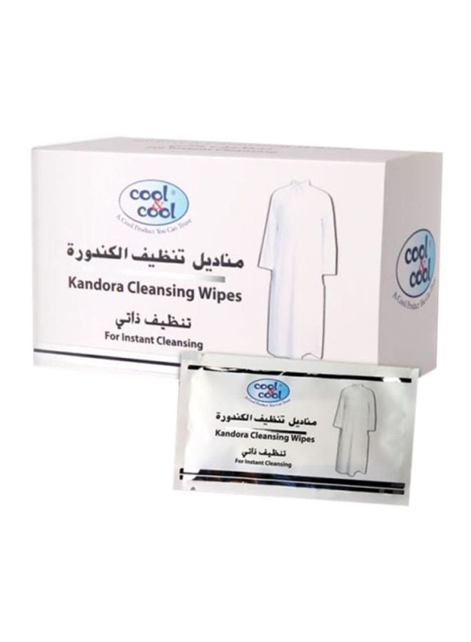 Cool & Cool - 12 Count Kandora Cleansing Wipes White One Size - Image 1