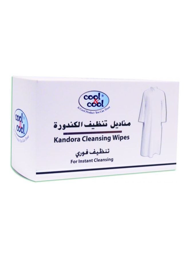 Cool & Cool - 12 Count Kandora Cleansing Wipes White One Size - Image 1