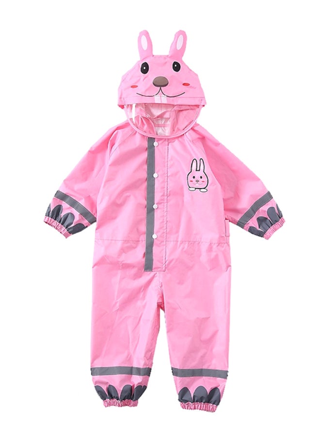 Generic Breathable Waterproof Raincoat Pink  - Image 1