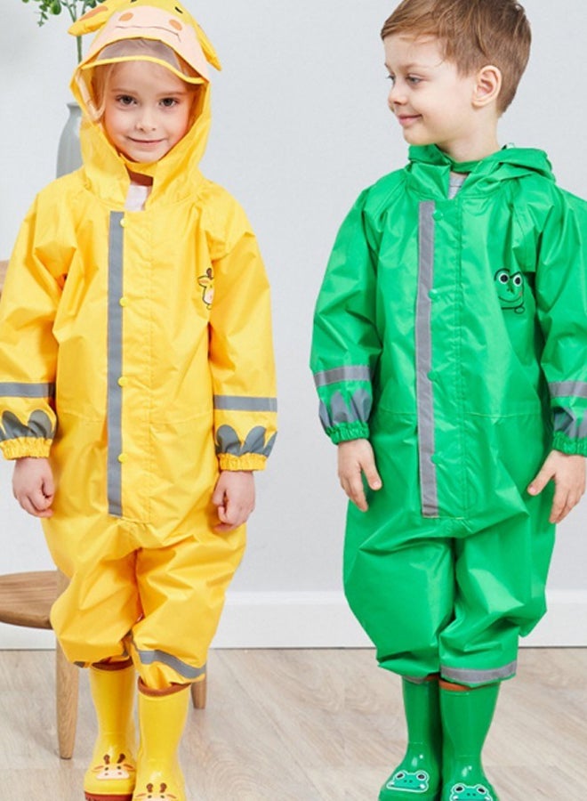 Generic Breathable Waterproof Raincoat Yellow  - Image 3