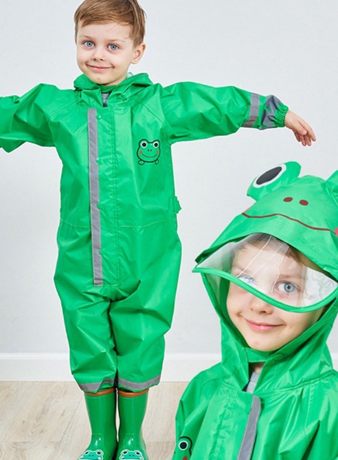 Generic Breathable Waterproof Raincoat Green  - Image 3
