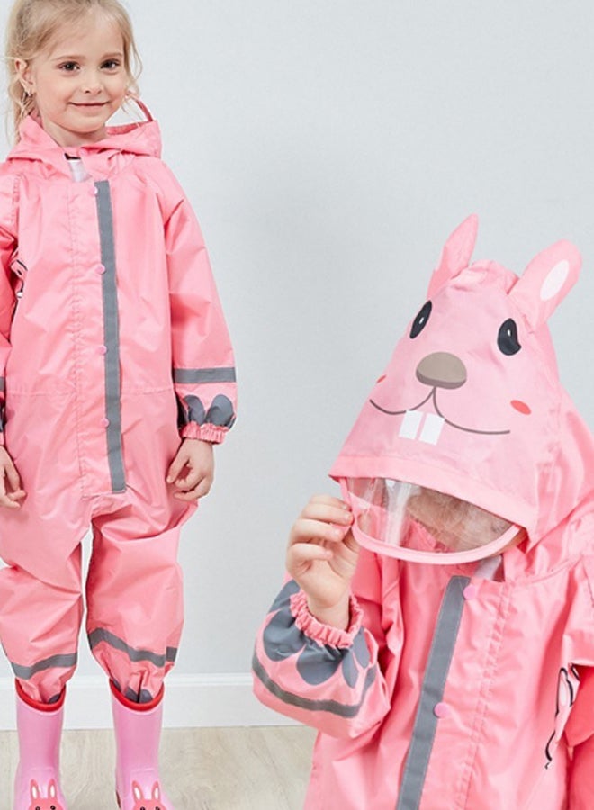 Generic Breathable Waterproof Raincoat Pink  - Image 2