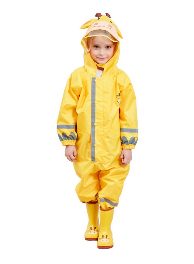 Generic Breathable Waterproof Raincoat Yellow  - Image 2
