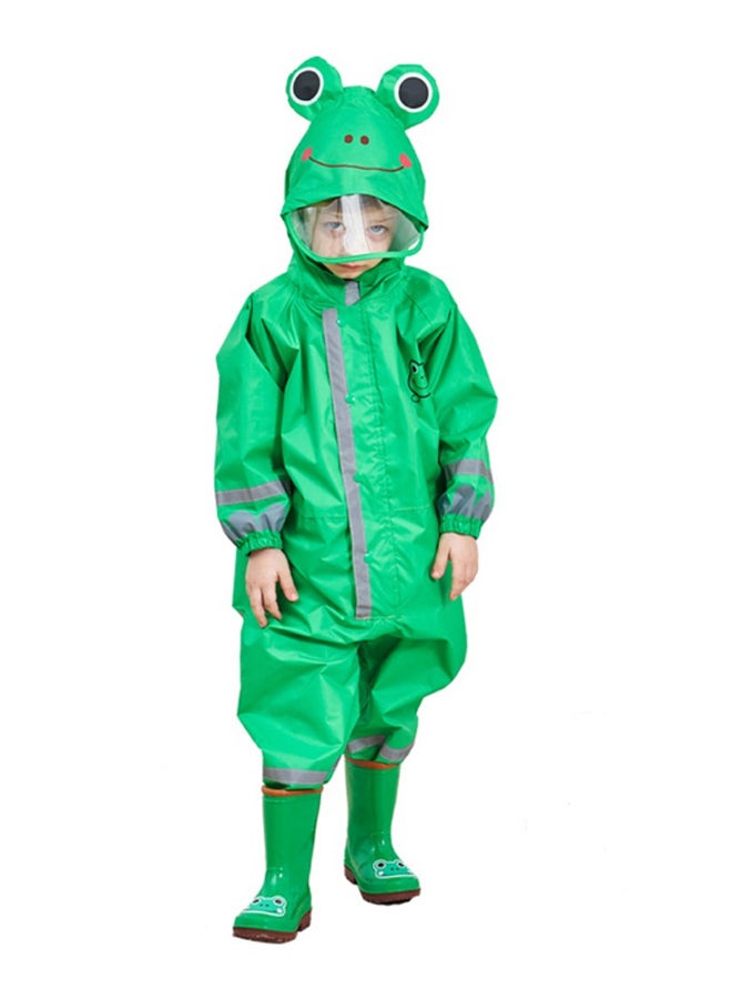 Generic Breathable Waterproof Raincoat Green  - Image 2